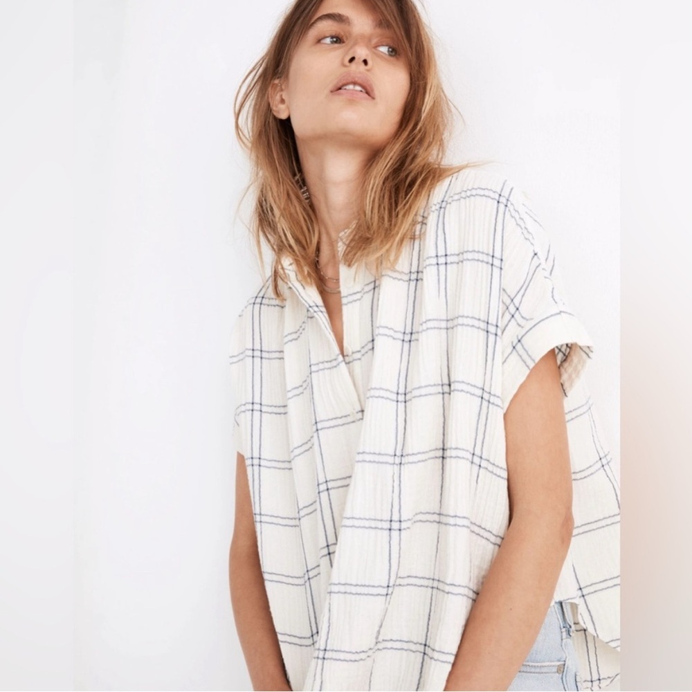 Madewell Window Pane Button Down Shirt